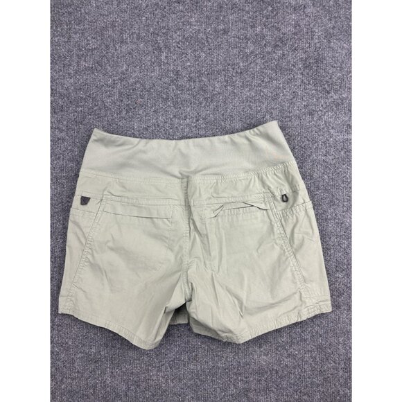 prAna Shorts Womens Small Sage Green Pull-On Hiking Travel Wide Waistband Active - Picture 6 of 7